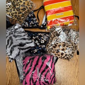 Lot of 5 Chuns Swimsuits Vibrant Animal Print String Bikini Brand New Stripes